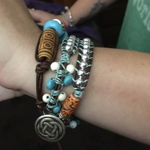 3-WRAP BOHO🥰HANDMADE GENUINE LEATHER BRACELET